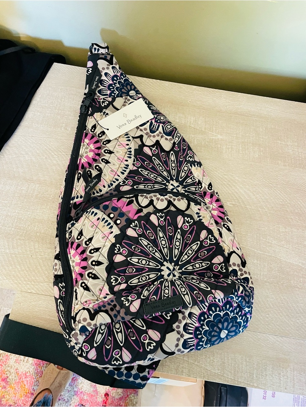 New Vera Bradley Compact Sling Crossbody Bag Mimosa Medallion Paisley purse
